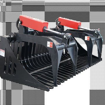 Heavy Duty Dual Cylinder Root Rake Grapple Attachment Fits Skid Steer